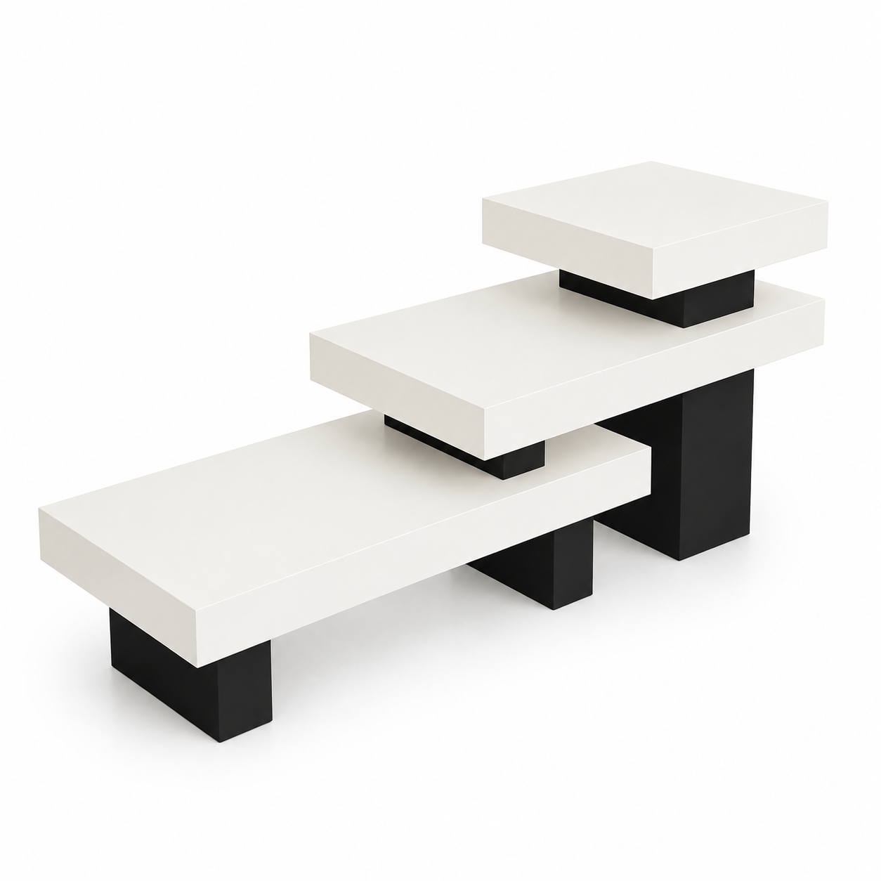White Top and Black Legs All-Painted Retail Display Table 1400L x 600W x 900H dpt102463