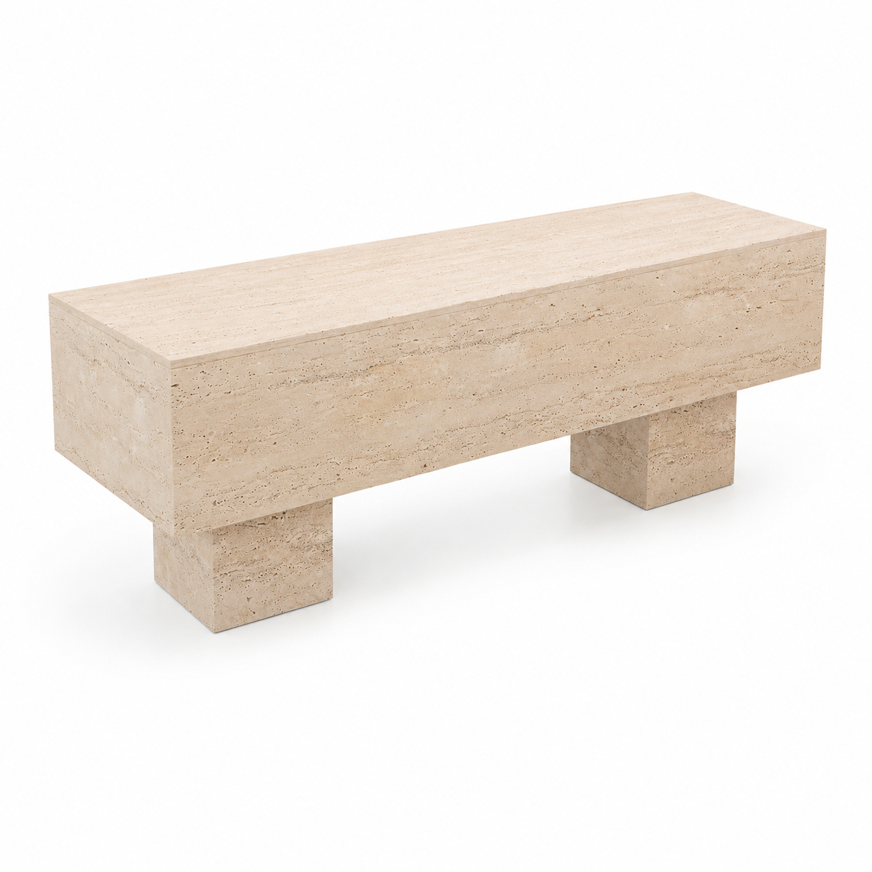 Travertine Veneer Retail Display Table 1400L x 600W x 750H dpt102843