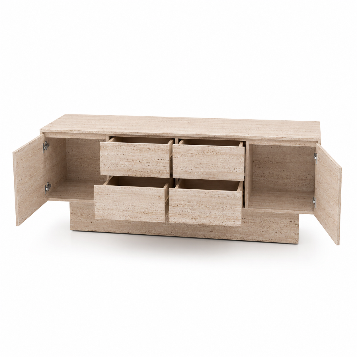 All-Travertine Veneer Retail Storage Display Cabinet 1400L x 600W x 800H dps103047